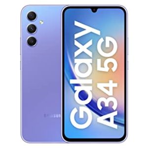 Samsung Galaxy A34 5G (Awesome Violet, 8GB, 128GB Storage) | 48 MP No Shake Cam (OIS) | IP67 | Gorilla Glass 5 | Voice Focus | Travel Adapter to be Purchased Separately