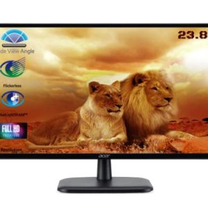 Acer EK240YC 23.8 Inch (60.4cm) Full HD (1920×1080) Pixels VA Panel LCD Monitor with LED Back Light I 250 Nits I HDMI, VGA Ports I Eye Care Features Like Bluelight Shield, (Black)