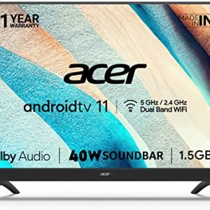 Acer 80 cm (32 inches) S Series HD Ready Android Smart LED TV AR32AR2841HDSB (Black)