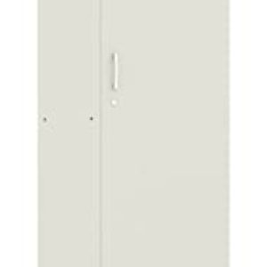 CASPIAN Furniture Super White Engineered Wood Single Door Wardrobe/Cupboard with 4 Shelves, 5 Spacious compartments and 2 Drawers | Cabinet for Office/Kitchen use (Without Mirror)