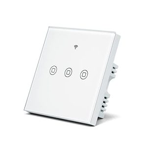 Tata Power EZ Home Wifi Smart Touch Panel Switch, 3 Channel, Alexa/Google Home Enabled