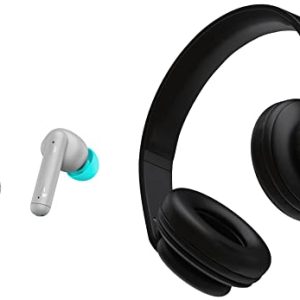 boAt Airdopes 141 True Wireless in Ear Earbuds with mic, 42H Playtime, BeastMode, ENx Tech, ASAP Charge, IWP, IPX4 Water Resistance, Smooth Touch Controls(Cider Cyan) & r Headphones