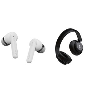boAt Airdopes 141 True Wireless in Ear Earbuds with mic, 42H Playtime, Beast Mode(Low Latency 80ms) for Gaming, ENx Tech, ASAP Charge (Pure White) & r Headphones