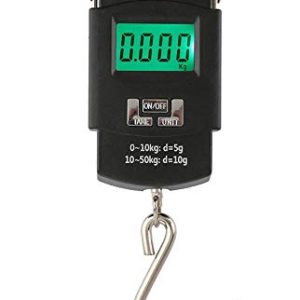 ATOM A 302 Electronic Digital Hanging Stainless Steel Hook Luggage Portable Scale with LCD Display for Industrial Fishing Factory Use Capacity 50Kg