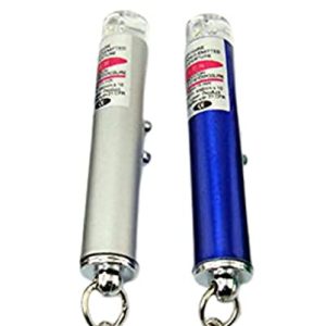 ShubhKraft Return Gift Item in Bulk | 3 in 1 Laser Light/LED Laser Hook Keychain with 3 Button Size Cells | Laser Keychain (Pack of 2, Multicolor)
