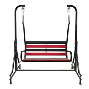 Kaushalendra Metal 2-Seater 300 kg Capacity with Stand Indoor Swings 48 X 58 X 66 inch Black.