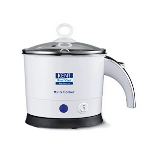 KENT Smart Multi Cooker Cum Kettle 1.2 Liter 800 Watts, Electric Cooker with Steamer & Boiler for Idlis, Instant Noodles, Momos, Eggs, & Steam Vegetables, Inner Stainless Steel & Cool Touch Outer Body