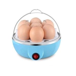 SOFLIN Egg Boiler Electric Automatic Off 7 Egg Poacher for Steaming, Cooking, Boiling and Frying (400 Watts, Blue)