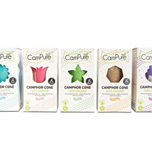 Mangalam CamPure Camphor Cone (Combo) – Room, Car and Air Freshener & Mosquito Repellent (Pack of 5)