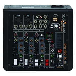 STUDIOMASTER Orb 402 SC 4 channel mixer with dual functionality of playback and recording on a pen drive or on a PC via USB audio interface
