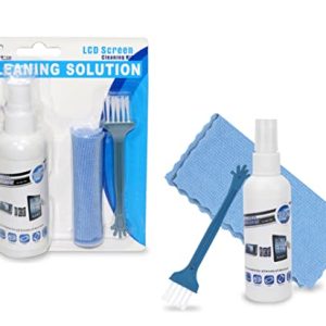 Storite 3 in 1 Screen Cleaning Kit with Microfiber Cloth and Brush for Electronic Screens (100 ml)