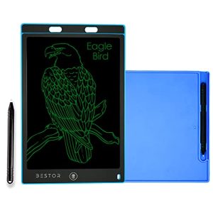 BESTOR® Portable Ruff 12 inches LCD Paperless Memo Digital Tablet, LCD Writing Tablet for Kids, 12 Inch Doodle Board Drawing Pad, Erasable Electronic Painting Pads, Reusable Writing Pad, with Lock Function Educational Toy Gift for Girls Boys Toddlers (Blue)