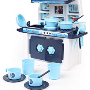 Toyzone Kitchen Set -| Multicolor | Kitchen Set/Play Set for Girls | Role Play Set | Cooking Toy | Pretend Play Kitchen Accessories Set | Household S (Toyzone Frozen- My Home Kitchen Set-46141)