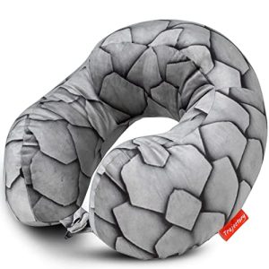 Trajectory Neck Pillow Rest Cushion in Dragon Design with Soft Holland for Travel in Flight Car Train Airplane with 2 Years Warranty for Sleeping for Men and Women