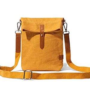 DailyObjects Unisex Scout Sling Crossbody Bag| Solid Canvas Purse With Internal & External Pockets| Leather Cufflink Closure With Adjustable Cotton Strap| Storage Space For Essentials
