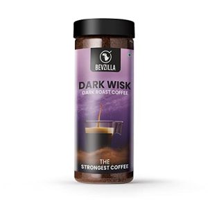 Bevzilla 200 Gram Dark Wish Dark Roast 100% Arabica Strong Coffee | Black Roast Rich & Dark Instant Coffee Powder | Make Upto 100 Cups | Bold & Intense| Premium Coffee | 100% Arabica Coffee