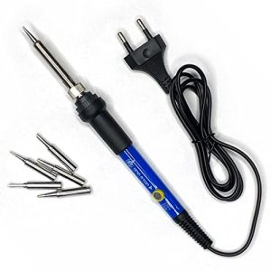 Mcare 60W 220V Temperature Adjustable Electric Solder Soldering Iron,Fast Heating Iron for Rework Station Handle Heat Pencil Tool with Extra 5 Iron Bits