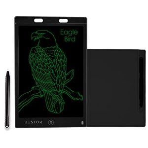 BESTOR® LCD Writing Tablet/12 inches Erasable Doodle Pad | Electronic Writing Scribble Board for Kids | Kids Learning Toy | Portable Ruff for LCD Paperless Memo Digital Tablet Notepad E-Writer/Writing/Drawing Pad Home/School/Office (Black)