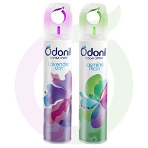 Odonil Air Freshener Spray for Home and Office – Lavender Mist and Jasmine Fresh (Pack of 2, 220ml each) | Long-lasting Fragrance