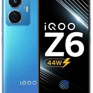iQOO Z6 44W (Lumina Blue, 4GB RAM, 128GB Storage) | 6.44″ FHD+ AMOLED Display | 50% Charge in just 27 mins | in-Display Fingerprint Scanning
