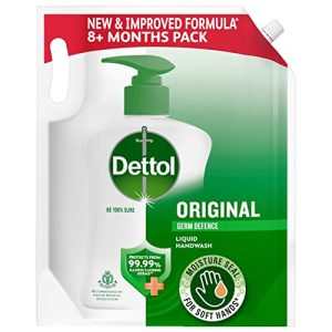 Dettol Liquid Handwash Refill – Original Hand Wash- 1500ml | Germ Defence Formula | 10x Better Germ Protection