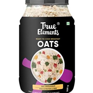 True Elements Oats 900g – 5-min Quick Cooking Oats | 100% Wholegrain | Gluten Free | High Protein Oats | Healthy Breakfast Essentials