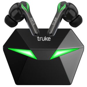 truke Buds BTG 1 Bluetooth Truly Wireless Gaming in Ear Earbuds with (ENC) & Quad MEMS Mic for Clear Calls, 13mm Titanium Driver, 48H Playtime, Fast Charging, True Gaming Mode, AAC Codec, IPX4