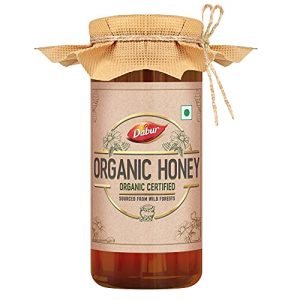Dabur Organic Honey 500g|100% Pure| Raw| Unfiltered|Unprocessed|NPOP Certified Honey with No Added Sugar