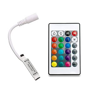 Electronic Spices 12V DC Mini LED Strip RGB Remote Controller 24-Key RF Wireless Remote For RGB LED Light Strip