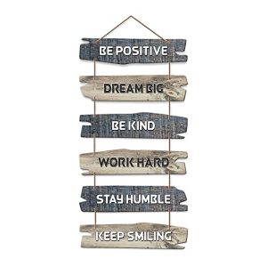 Artvibes Decorative Wall Hanging Wooden Art Decoration item for Living Room | Bedroom | Home Decor | Gifts | Quotes Decor Item | Wall Art For Hall | Mdf Wall Decoration,Set of 6(WH_3231NN)