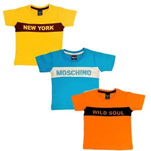 Happy Hippie Trendy Printed Round Neck Tshirt of Boys Combo Pack of 3 100% Cotton Fabric Perfect for Summers