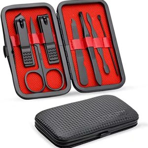 VENEKETY Manicure Pedicure Set Nail Clippers,7 pcs Nail Care Kit Personal care Professional Travel Grooming Kit Tools Gift luxury pocket manicure set For Women Men Friends Parents Manicure