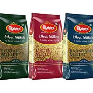 Manna Millets – Natural Grains Combo Pack of 5 | Unpolished Millets | Siridhanya | Foxtail 500g, Kodo 500g, Proso 500g, Little 500g, Barnyard 500g | Native Low GI Millet Rice | Nutrient Powerhouse, High Protein & 100% more Fibre than Rice