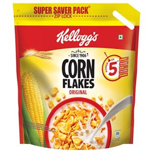 Kellogg’s Corn Flakes Original 1.2kg | Power of 5: Energy, Protein, Iron, Calcium, Vitamins B1, B2, B3 & C| Corn Flakes, Breakfast Cereal | Naturally Cholestrol Free