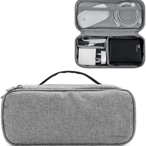 SoloTravel Gadget Organizer Case Electronic Accessories Organizer Bag Tech Kit Organizer Travel Organizer for Cables Charger Power Cord Power Bank Hard Disk (Grey Color)