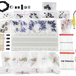 DECORVAIZ Electronic Components Project Kit or Breadboard, Capacitor, Resistor, LED, Switch – Comes in a Box