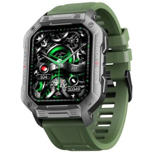 boAt Newly Launched Wave Armour with 1.83” HD Display, Bluetooth Calling, Rugged Design, HR, SpO2 & Sleep Monitoring, Multiple Sports Modes, Multiple Watch Faces(Olive Green)