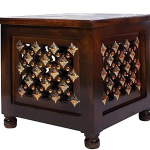 Bros Moon Maulik Aditya’s Elegant Versatile Table Antique Classy Wooden Stool for Living and Bed Room Furniture/Out Door/Garden use/Gift/Festival