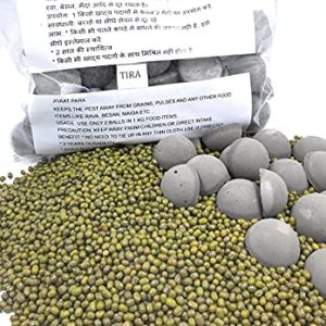 TIRA 50 Half Balls 400 gm mugdha rasa Jivaat Para parad tikdi mercury tablet for grains , pulses, masala and dry food grocery items for preservatives , pest control and protector