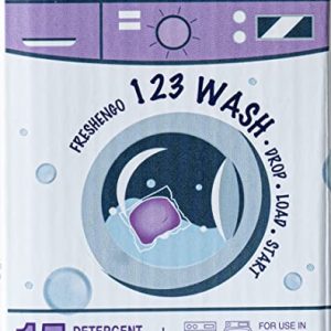 FRESHENGO 123 Wash Laundry Liquid Detergent Pods Sensual Twist Fragrance for Top & Front load washing machine with 4 in 1 Benefits Tackle Odors Fights Daily Stains Softens and Brightens the Cloth