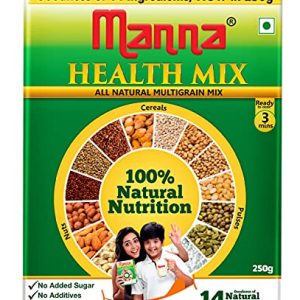 Manna Health Mix 250gm Pack | Sathu Maavu | 14 Natural Ingredients | No added Sugar, Color |No Artificial Flavour | 100% Natural Nutrition