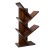 Wrolavi® Wooden Book Rack, Space Saver Engineered Wood Book Shelf for Home, Living Room and Office, Table Top Free Standing Organizer, Laminated Finish, Modern Tree Shape Bookcase, Set of 1 (Brown)