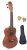 Juarez JRZ23UK/NA 23″ Concert Size Ukulele Kit, AQUILA Strings, Sapele Body, Rosewood Fingerboard, Matte Finish, with Bag and Picks, Natural Brown