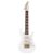 Miniature Guitar, Delicate 14 cm Mini Wooden Electric Guitar Model Wooden Musical Instrument Model Hobby Collectibles Gift for Home Ornaments(White)