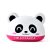 HOUSEHOLD CULTURE Cute Panda Soap Box Holder with Cover Bathroom Storage Shelves Racks Floor Type Kitchen Sponge Drain Holder Supplies Pink