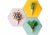 SAF Preety Floral Flower and Leaf in Cone Pot 3 Piece UV Textured Multi-Effect Self adheshive Painting 17 Inch X 17 Inch SANFHX141,Multicolour