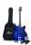 Hovner Carlton Special Quality Rosewood Fretboard Blue Semi Acoustic Guitar With Bag,Strap,1 Set of Extra Strings and 2 Picks By K-Retail (Blue)