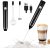 Zuvexa USB Rechargeable Electric Foam Maker – Handheld Milk Wand Mixer Frother for Hot Milk, Hand Blender Coffee, Egg Beater (Black)