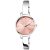 SWISSTONE Analog Women’s Watch (Pink Dial Silver Colored Strap)