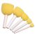 HOUSEHOLD CULTURE Round Stencil Sponge Dabber Wooden Handle Foam Brush Furniture Art Crafts Painting Tool Supplies Painting Stippler Set DIY Painting Tools